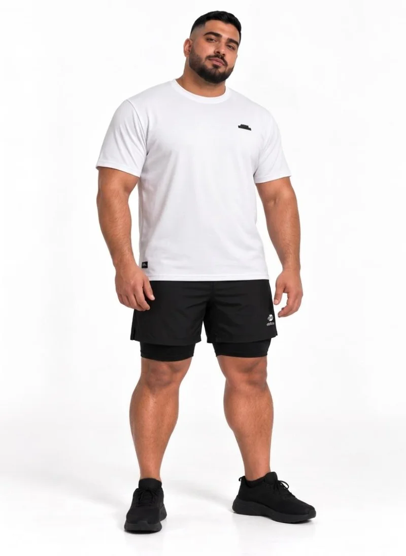 Abitos white Level Up Plus Size SoftTouch Training Tshirt Chalk White for Men | Best Price UAE