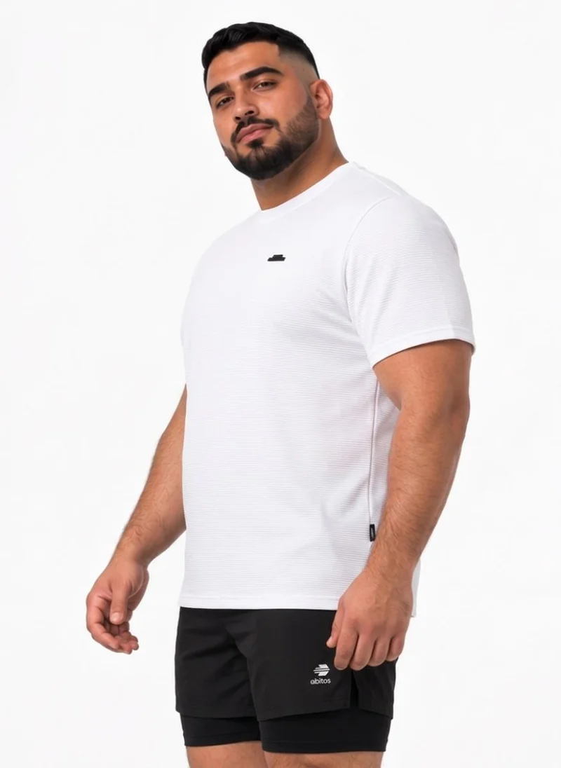 Abitos white Level Up Plus Size SoftTouch Training Tshirt Chalk White for Men | Best Price UAE