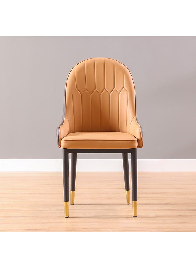 DANUBE HOME - Amadeo Dining Chair Strong And Sturdy Kitchen Dining Chair 1 Seater Modern Design Furniture For Dining Room Home Living Room (L50Xw50Xh93 Cm) Tan - Image 1