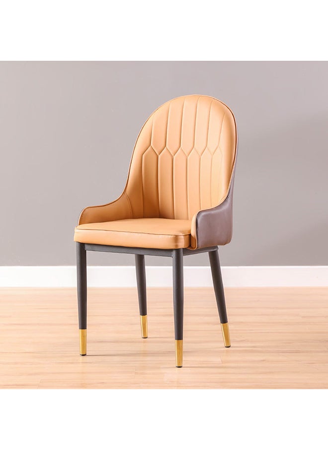 DANUBE HOME - Amadeo Dining Chair Strong And Sturdy Kitchen Dining Chair 1 Seater Modern Design Furniture For Dining Room Home Living Room (L50Xw50Xh93 Cm) Tan - Image 1