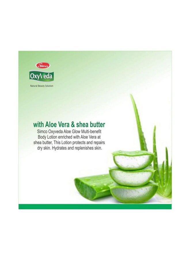 Oxyveda Aloe Glow Multibenefit Body Lotion 500 Ml ; Nourishing Body Lotion With Aloe Vera & Shea Butter ; Moisturizing Body Lotion For Smooth & Healthy Skin