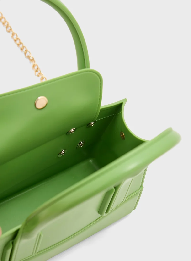 Ginger Pop Color Minimalist Satchel Bag