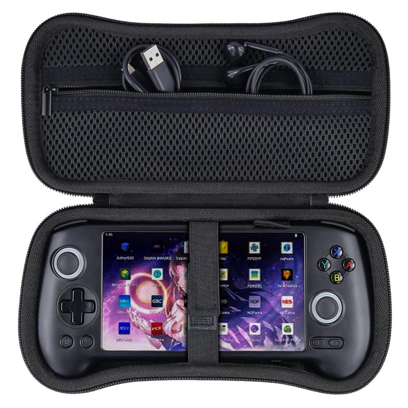 Khanka Hard Case for Anbernic RG556 Retro Handheld Game Console, Storage Bag for RG556 5.48 Inch Android Retro Handheld Game Console, Case Only (Black) - Image 1