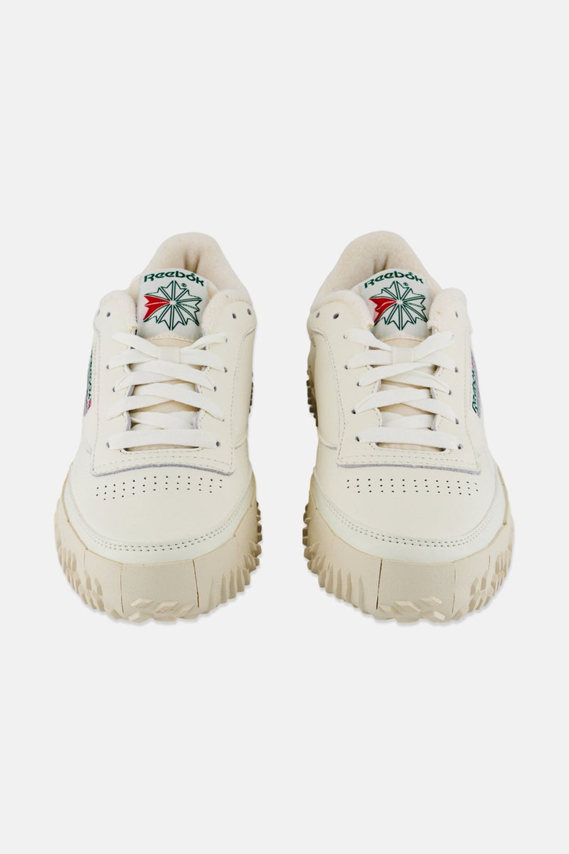 Reebok Men Club C Vibram Lace Up Tennis Shoes, Beige  - Image 3