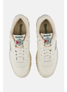 Reebok Men Club C Vibram Lace Up Tennis Shoes, Beige  - Image 4