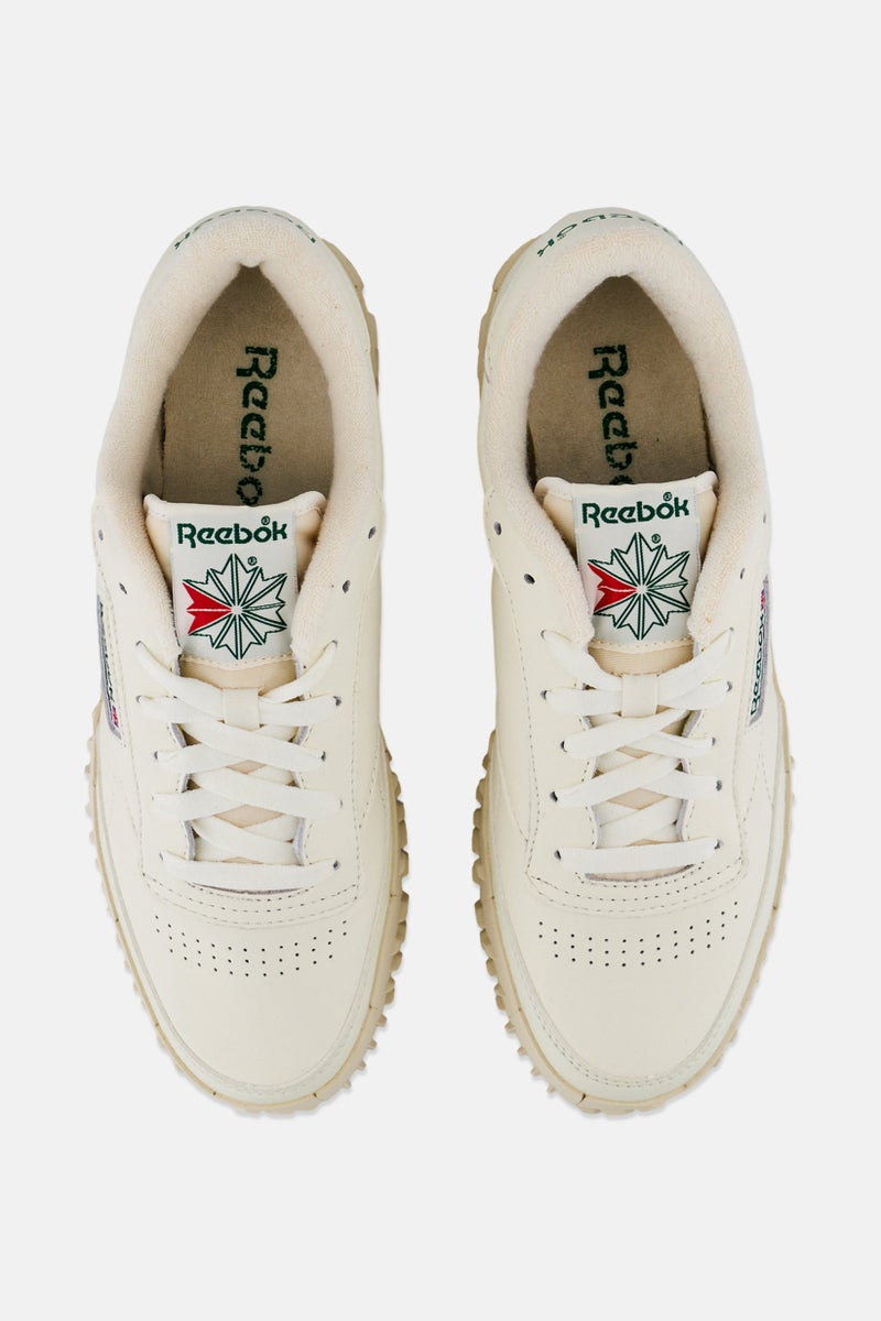 Reebok Men Club C Vibram Lace Up Tennis Shoes, Beige  - Image 4