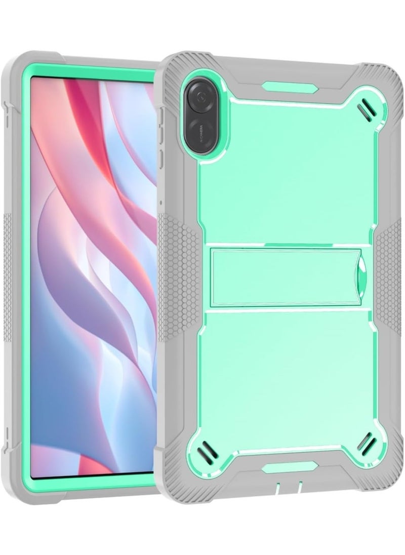 VKL - جراب واقٍ لجهاز Honor Pad X9 مقاس 11.5 بوصة مع حامل مدمج، غطاء واقٍ هجين متين مقاوم للصدمات، لجهاز Huawei Honor Pad X9 موديل 2023 (رمادي + أخضر) - Image 1