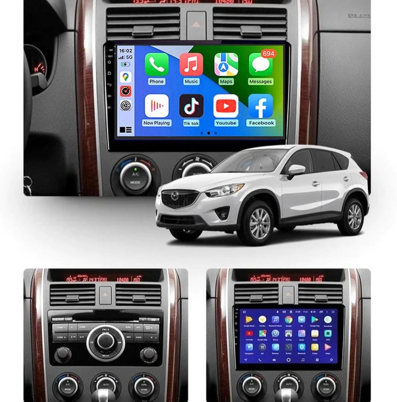 4K إم آر سي ستيريو سيارة أندرويد لموديل مازدا CX9 من عام 2006 إلى 2015، مع دعم لتقنية Apple CarPlay وAndroid Auto وكاميرا عكس السير. - Image 1