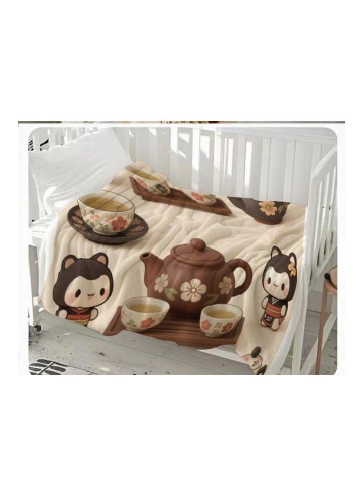 general Children's or student cartoon flannel thin blanket (warm and comfortable, suitable for sleep, games) 100cm*150cm - 619 - Image 3