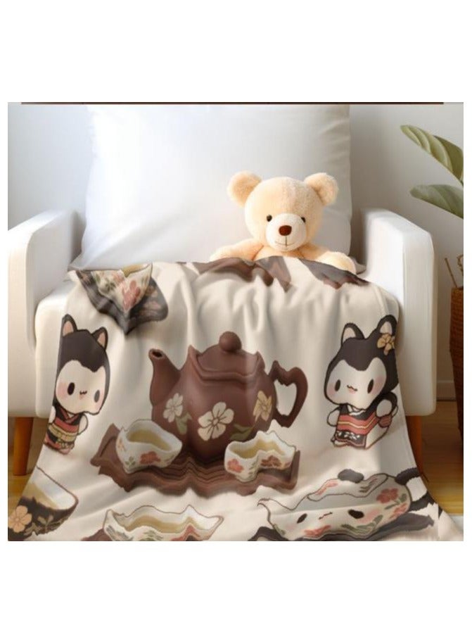 general Children's or student cartoon flannel thin blanket (warm and comfortable, suitable for sleep, games) 100cm*150cm - 619 - Image 1