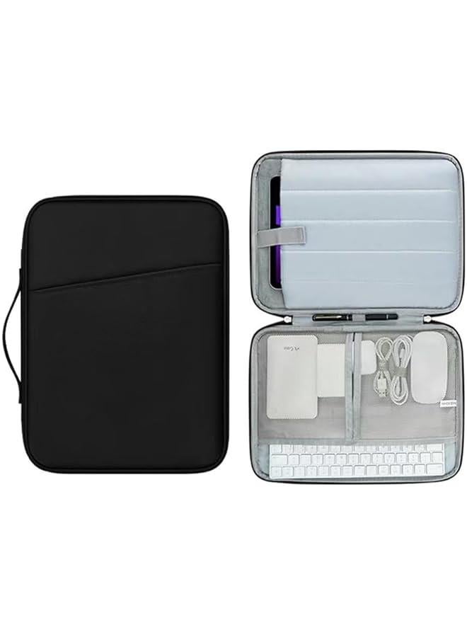 هوكور HOOKOR Compatible for 9-11 Inch iPad Carrying Case Bag,Tablet Sleeve Case Protective Bag for iPad Pro 11 2022-2018,10.9 Inch iPad 10th,10.2 Inch iPad 9/8/7,Galaxy Tab S9 S8 A8 A7 (Black) - Image 1