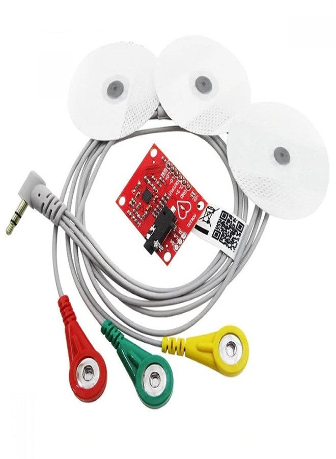 NexMindspace Ecg Module AD8232 ecg Measurement Pulse Heart ECG Monitoring Sensor Module Kit Heartbeat Monitoring System - Image 1