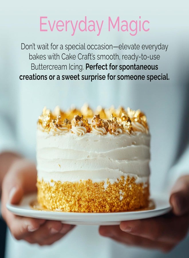 Cake Craft Buttercream Icing – 3.5 lb Tub | Ready-to-Use Frosting for Cakes, Cupcakes, Cookies & More | Super Smooth Texture | No Prep Required | Vanilla Flavor - Image 5