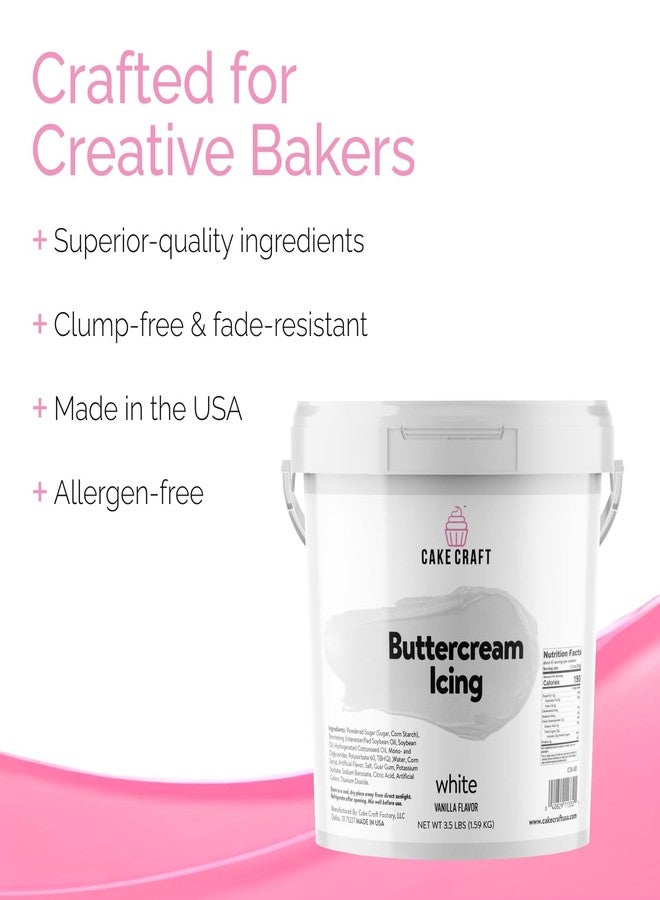 Cake Craft Buttercream Icing – 3.5 lb Tub | Ready-to-Use Frosting for Cakes, Cupcakes, Cookies & More | Super Smooth Texture | No Prep Required | Vanilla Flavor - Image 4
