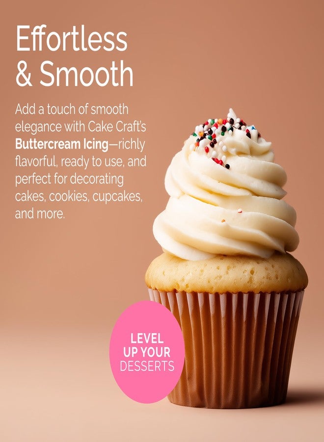 Cake Craft Buttercream Icing – 3.5 lb Tub | Ready-to-Use Frosting for Cakes, Cupcakes, Cookies & More | Super Smooth Texture | No Prep Required | Vanilla Flavor - Image 3