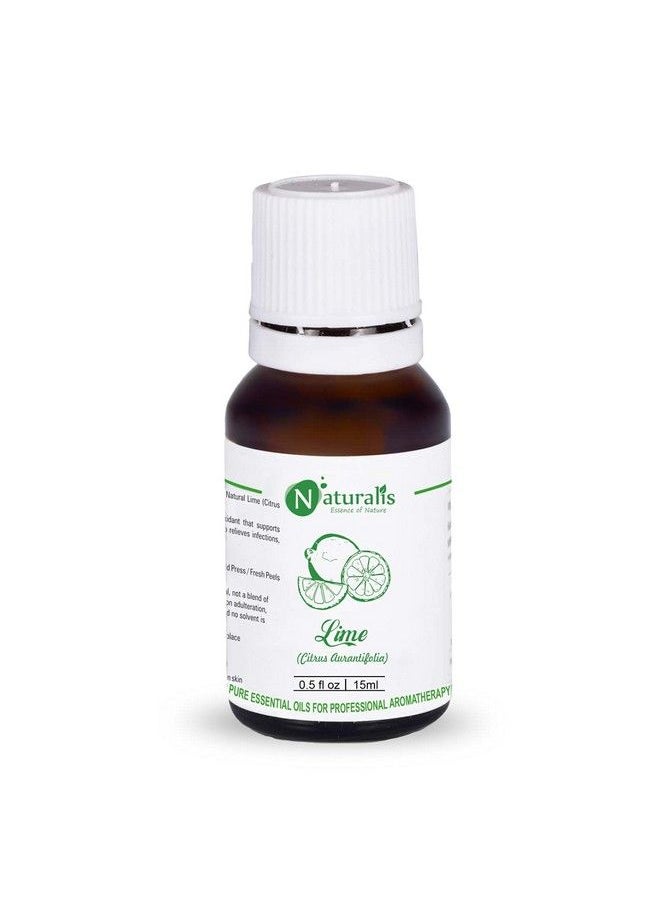 Naturalis Essence Of Nature Lime Essential Oil 100% Undiluted Pure And Natural Therapeutic Grade For Skin Hair Face Care And Aromatherapy 15Ml  - Image 1