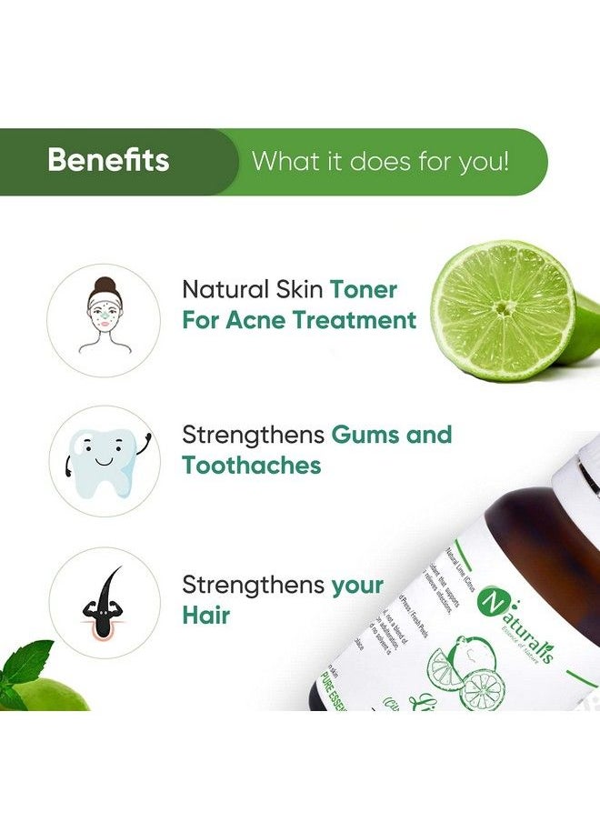 Naturalis Essence Of Nature Lime Essential Oil 100% Undiluted Pure And Natural Therapeutic Grade For Skin Hair Face Care And Aromatherapy 15Ml  - Image 5
