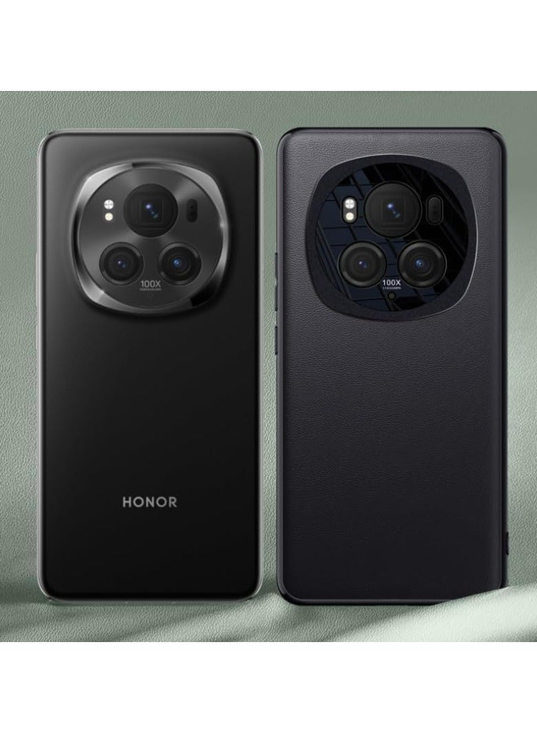 بما يتوافق مع حافظة Honor Magic 6 Pro الفاخرة من جلد PU لحماية الكاميرا لـ Magic 6 Pro 5G مع قشرة حماية من السيليكون المضادة للصدمات - Image 3