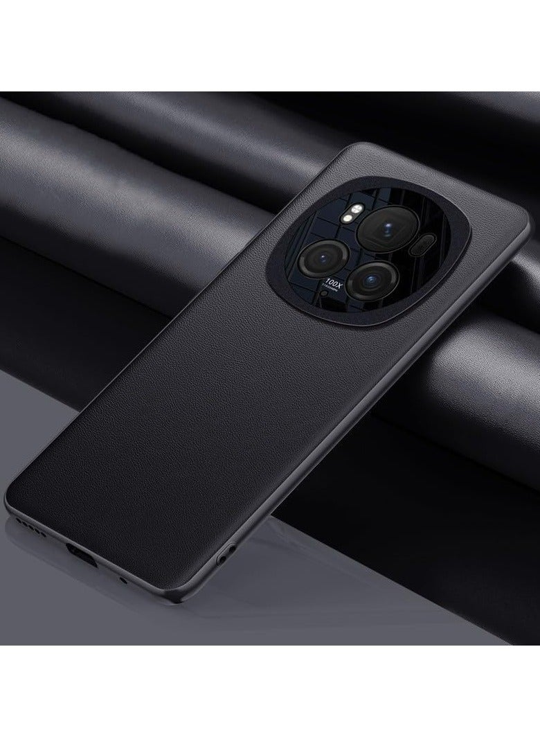 بما يتوافق مع حافظة Honor Magic 6 Pro الفاخرة من جلد PU لحماية الكاميرا لـ Magic 6 Pro 5G مع قشرة حماية من السيليكون المضادة للصدمات - Image 1