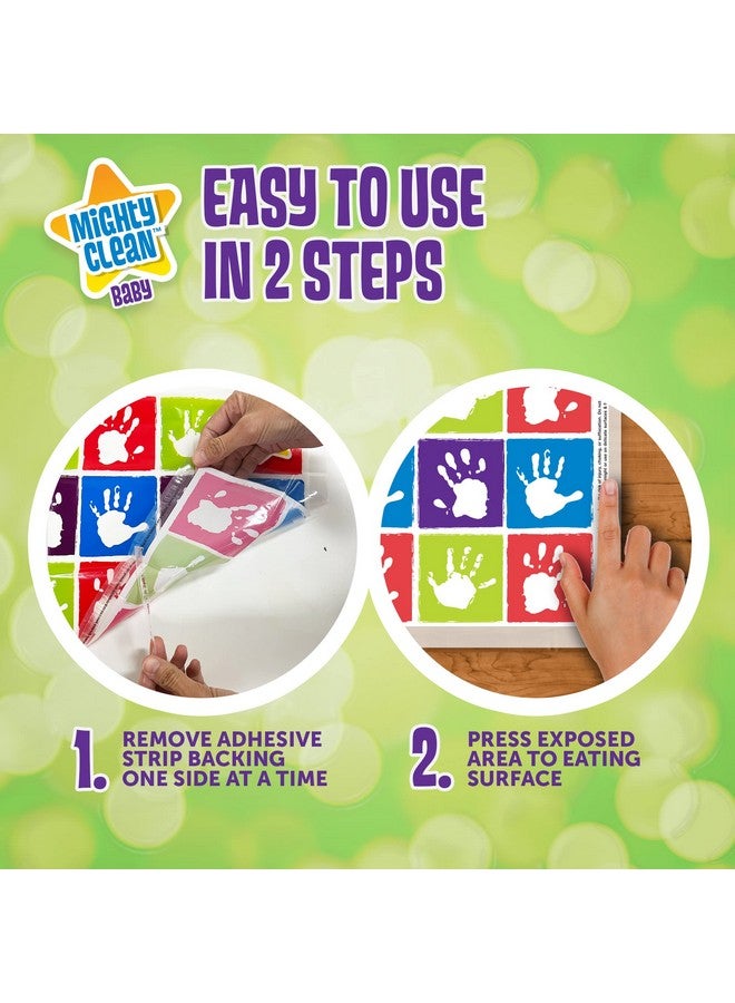 Mighty Clean Baby Disposable Placemat Super Sticky Toddler And Infant Mat For Feeding On The Go 24 Count Value Pack (6 Packages Of 4 Placemats Each)  - Image 4