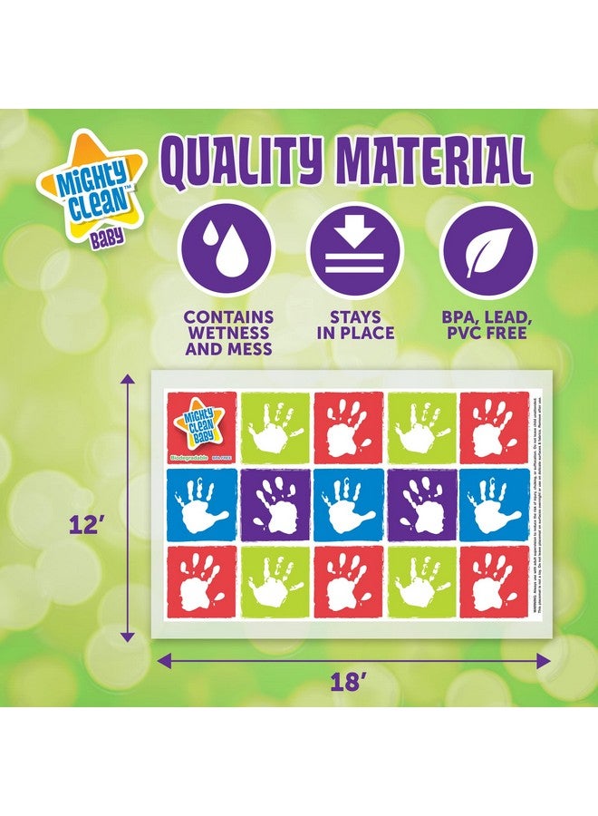 Mighty Clean Baby Disposable Placemat Super Sticky Toddler And Infant Mat For Feeding On The Go 24 Count Value Pack (6 Packages Of 4 Placemats Each)  - Image 3