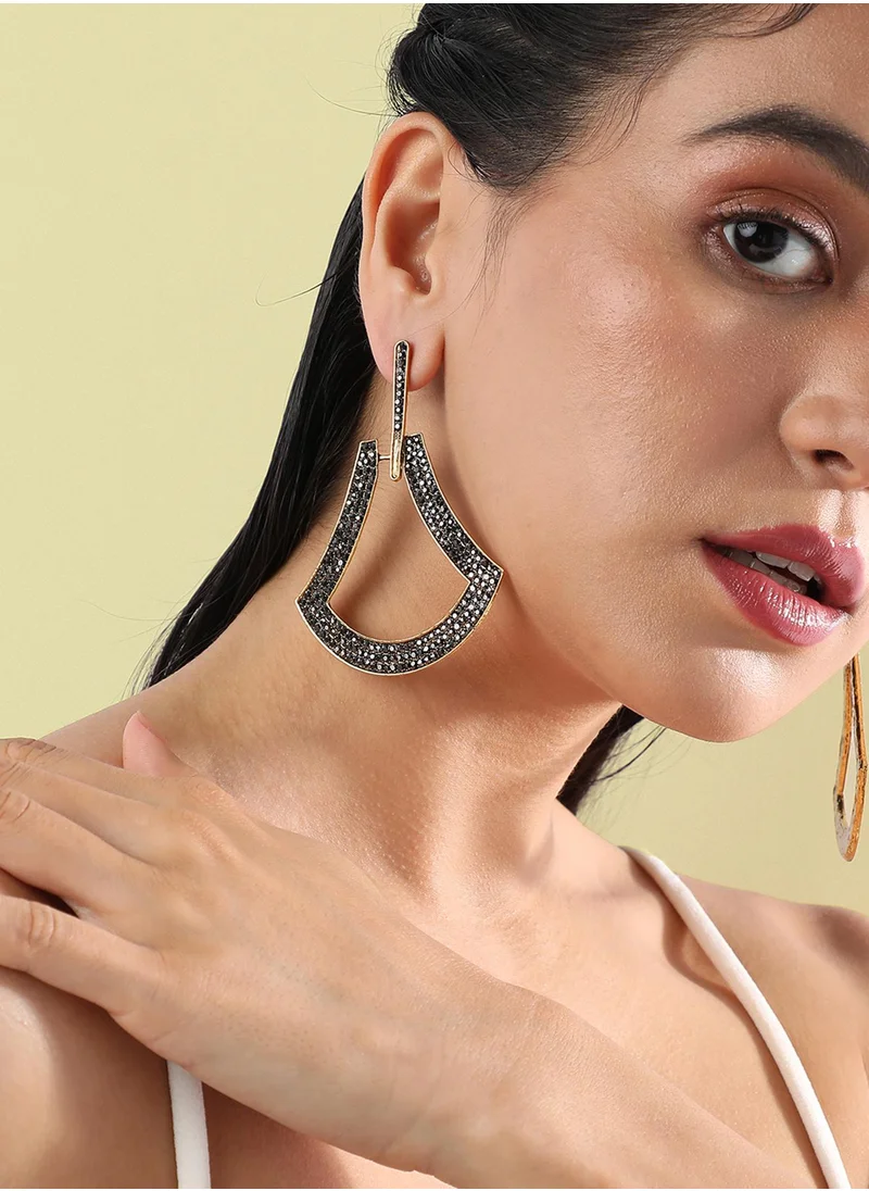 SOHI Enigmatic Eclipse Drop Earrings
