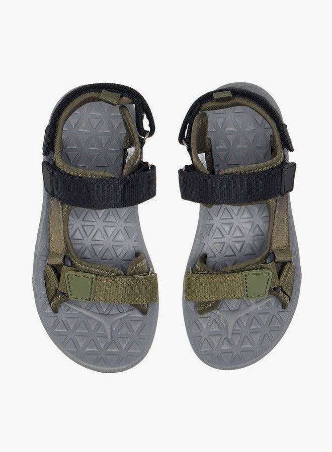 Mister Duchini Boys Solid Strap Sandals with Hook and Loop Closure - Image 2