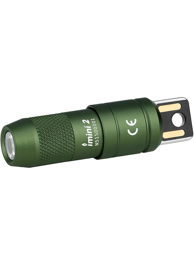 OLIGHT IMINI 2 EDC Rechargeable Keychain Flashlight 50 Lumens Compact and Portable Mini Light Tiny LED Keyring Lights with Built in Battery Ideal for Everyday Carry and Emergencies (OD Green) - Image 1