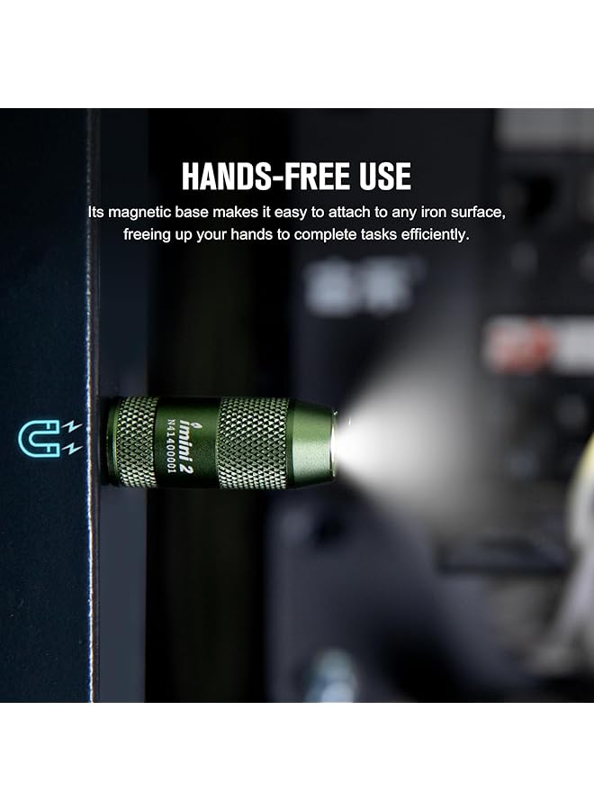 OLIGHT IMINI 2 EDC Rechargeable Keychain Flashlight 50 Lumens Compact and Portable Mini Light Tiny LED Keyring Lights with Built in Battery Ideal for Everyday Carry and Emergencies (OD Green) - Image 5