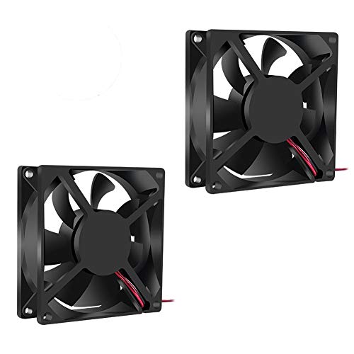 DORHEA 2Pcs 12V 3.14in 0.98in Fan 80mm x 80mm x 25mm Fan DC 12V 8025 Brushless Cooling Fan 80mm 25mm for Cooling PC Computer Case CPU Coolers Radiators 2pin - Image 2