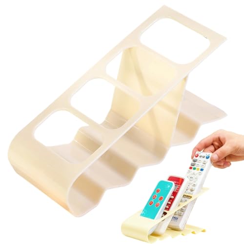 Zytiqt 1Pcs Remote Holder for Living Room, Compact Remote Stand for Home, Tabletop Organizer with Multiple Slots for TV and Media Devices, White - Image 1