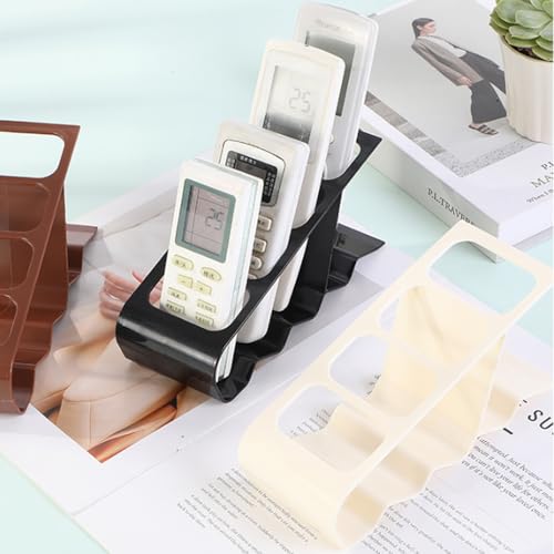 Zytiqt 1Pcs Remote Holder for Living Room, Compact Remote Stand for Home, Tabletop Organizer with Multiple Slots for TV and Media Devices, White - Image 4