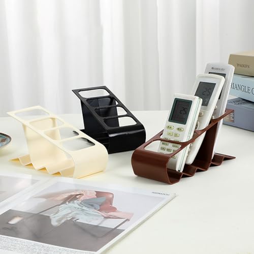 Zytiqt 1Pcs Remote Holder for Living Room, Compact Remote Stand for Home, Tabletop Organizer with Multiple Slots for TV and Media Devices, White - Image 5