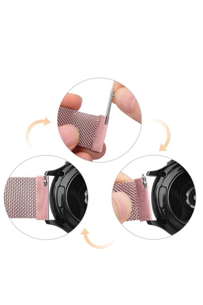 22mm Stainless Steel Metal Strap Compatible with Samsung Galaxy Watch 3 45mm / Gear S3 / Huawei GT3 46mm / GT2E / GT2 Pro/Magic 2 46mm / Amazfit / GTR3 Magnetic Closure - Image 3