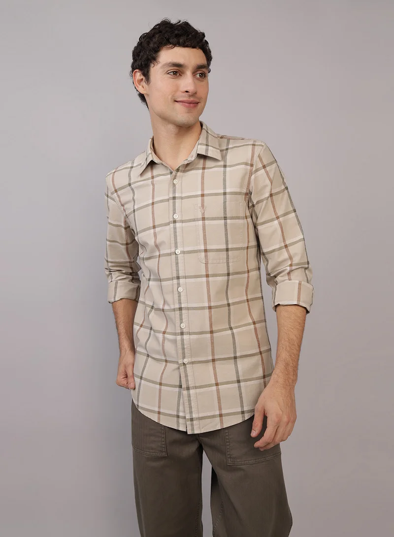 American Eagle Checked Regular Fit Plaid Shirt