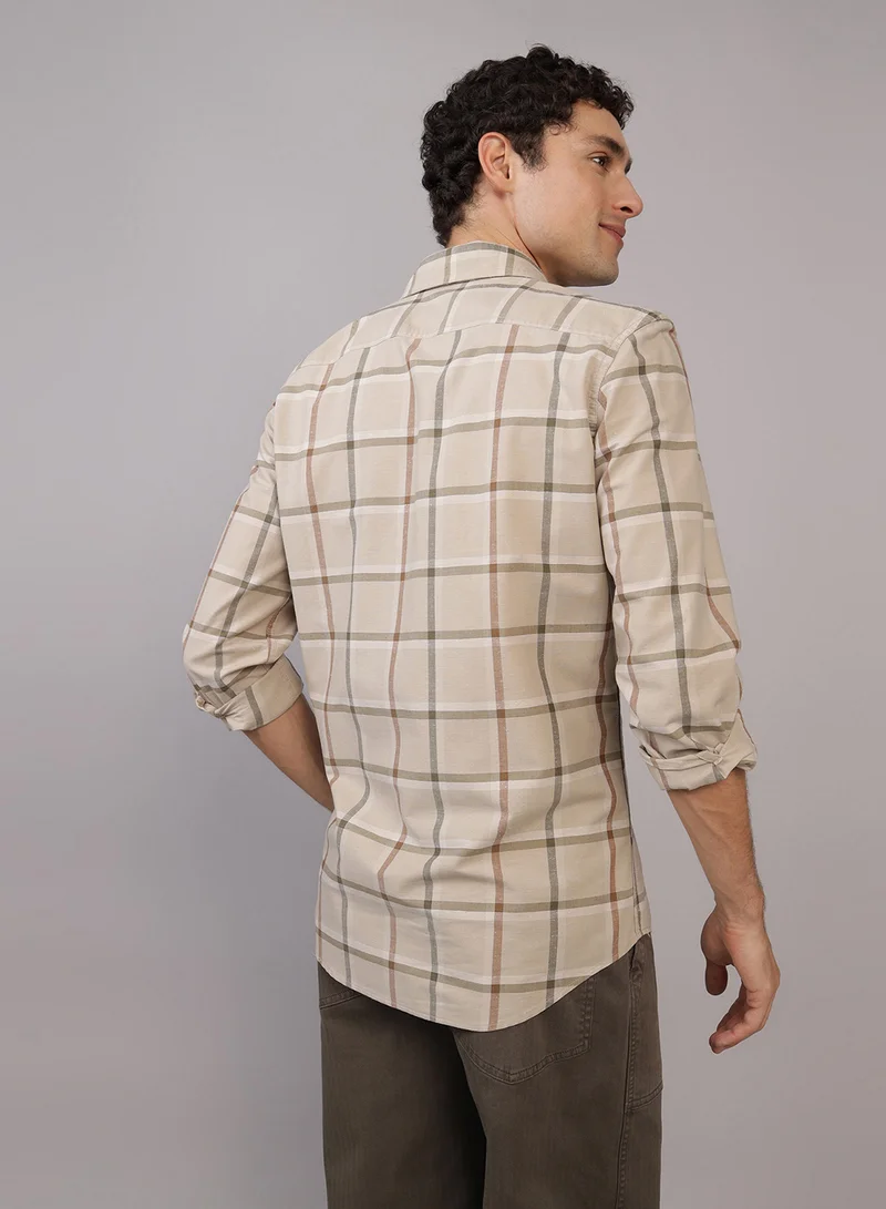American Eagle Checked Regular Fit Plaid Shirt