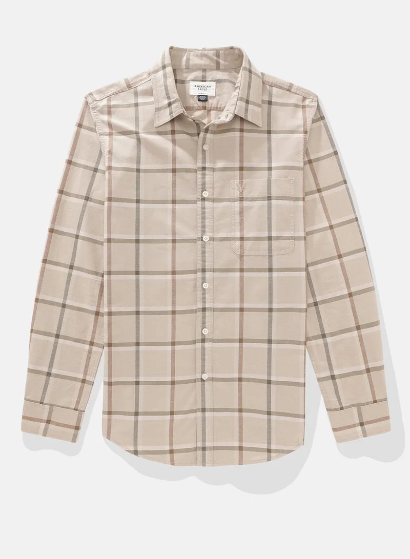 American Eagle Checked Regular Fit Plaid Shirt