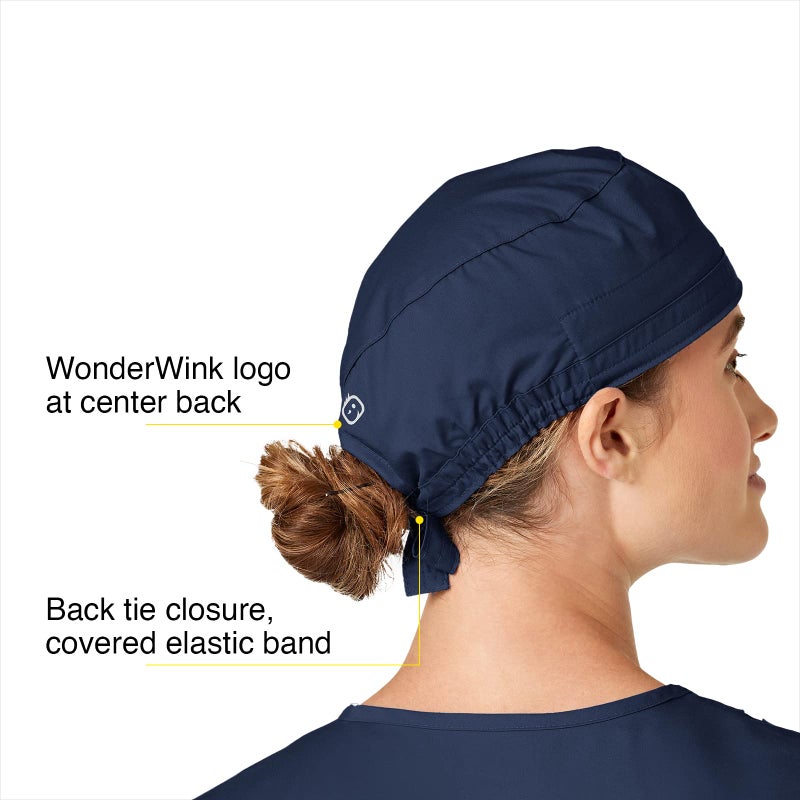 Wink WonderWORK Scrubs for Unisex Tie Back Scrub Cap - Image 4