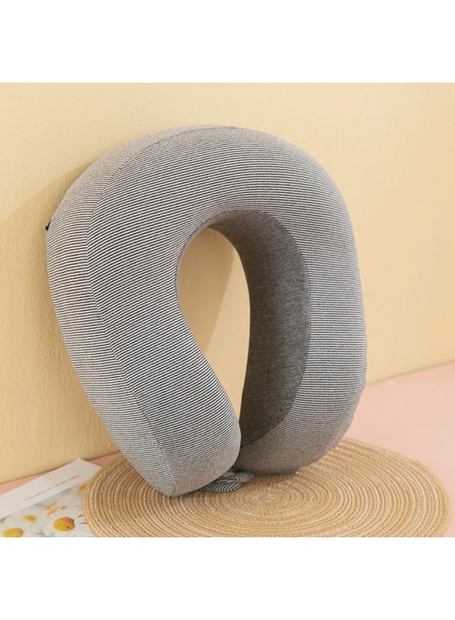 Source Memory Foam Pillow U-shaped Pillow Travel Business Striped Simple Skin-friendly Fabric Portable Removable And Washable