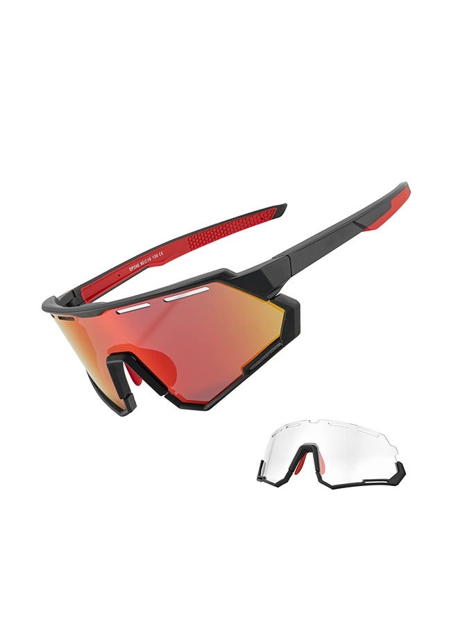 عربست نظارات ركوب الدراجات الجبلية للرجال، نظارات ركوب الدراجات مع عدسات مستقطبة + عدسات ضوئية قابلة للتبديل، نظارات شمسية رياضية - Image 1