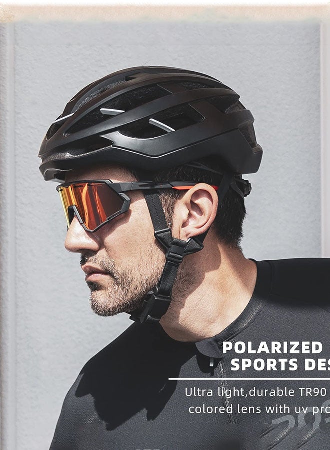 عربست نظارات ركوب الدراجات الجبلية للرجال، نظارات ركوب الدراجات مع عدسات مستقطبة + عدسات ضوئية قابلة للتبديل، نظارات شمسية رياضية - Image 2