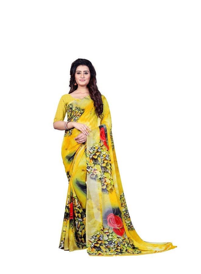 Bazar Collection Latest Sarees Women Georgette Saree (1339)  - Image 1