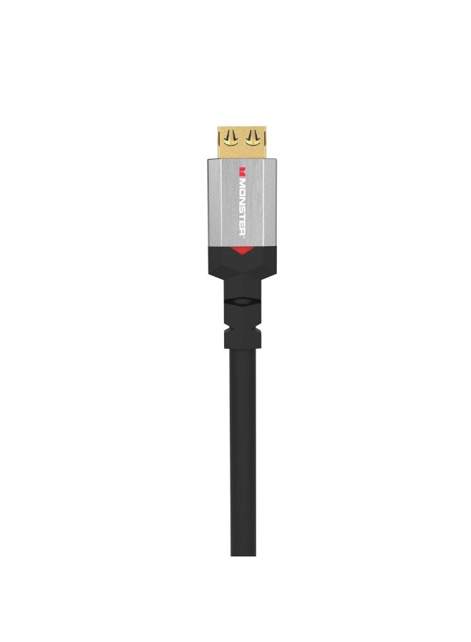 مونستر كابل HDMI معتمد بدقة 4K الترا اتش دي مع إيثرنت أسود وفضي 3 قدم JHIU0122 - Image 3