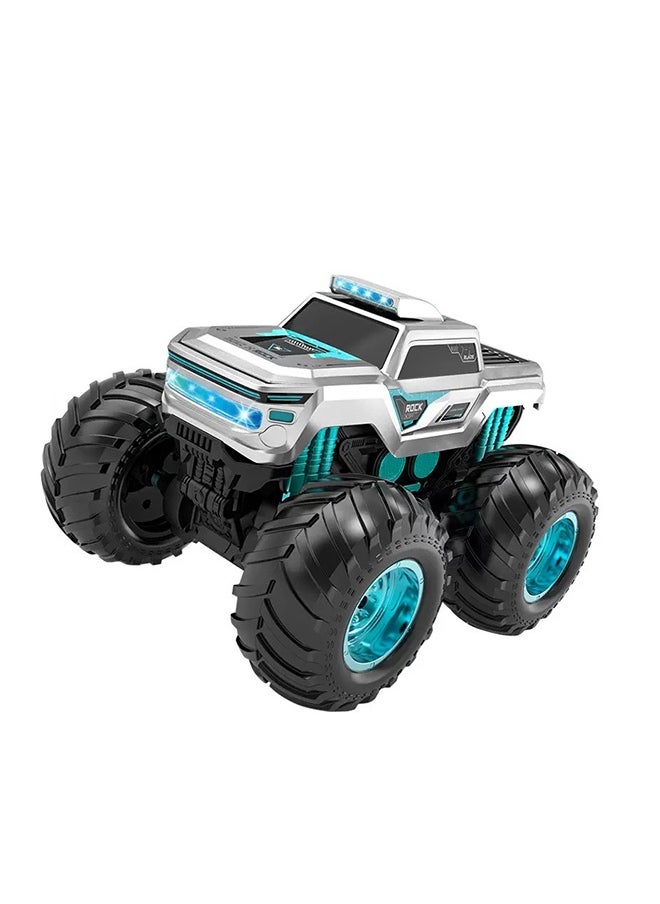 Rich Life 4-Channel Remote Control Car with Lights – Cyberpunk Black Tech Pickup  - Image 1