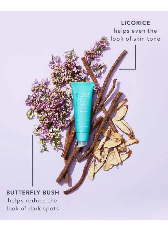 TULA Skin Care Filter Primer Blurring & Moisturizing Primer ; Prime Blur Even Out & Protect With A Filter Like Finish ; Magic Hour 1 Fl. Oz.  - Image 4