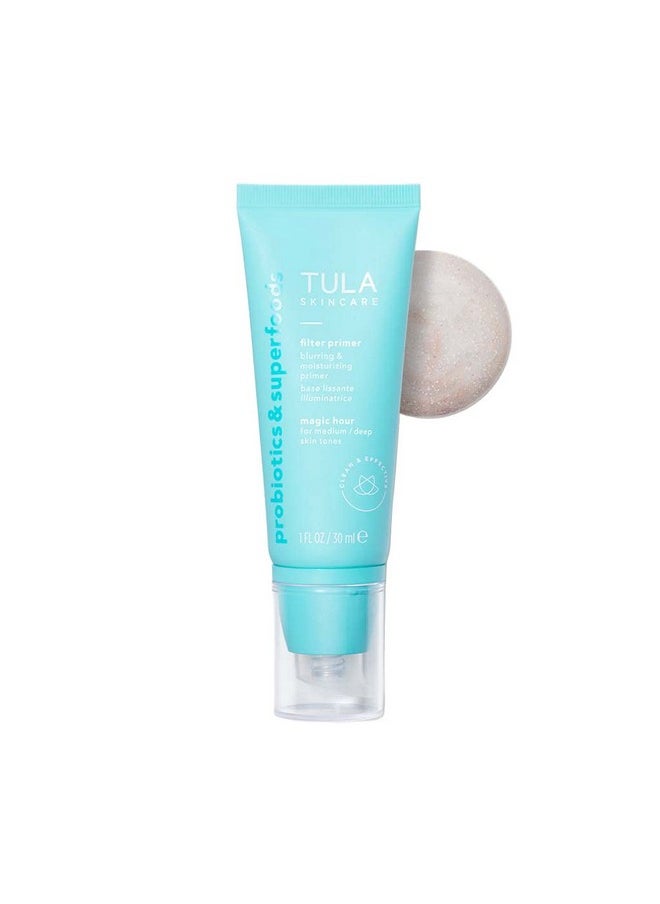 TULA Skin Care Filter Primer Blurring & Moisturizing Primer ; Prime Blur Even Out & Protect With A Filter Like Finish ; Magic Hour 1 Fl. Oz.  - Image 2