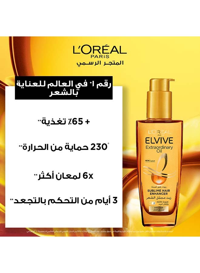 L'OREAL PARIS شامبو لوريال باريس إلفيف هايالورون بيور 400 مل + بلسم 360 مل + سيروم زيت إلفيف الاستثنائي 100 مل - Image 4