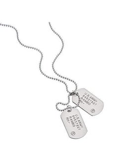 Satin Two-Pieces Mens Military Army Dog Tag Pendant Necklace With 28 Inches Ball Chain - pzsku/Z320CF37222DA93F046A6Z/45/_/1735214504/6858c06e-365b-4065-b6ec-80e34a00a3cd