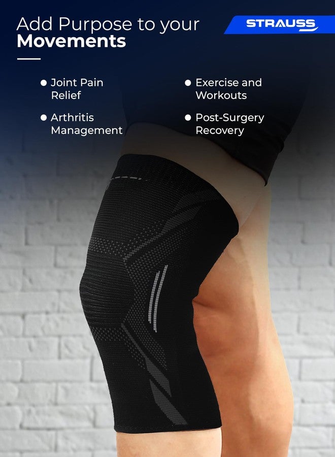 STRAUSS Sports Knee Caps For Women and Men | Knee Support Brace | Knee Cap for Athletes | Includes 1 Knee Support Brace - Image 5