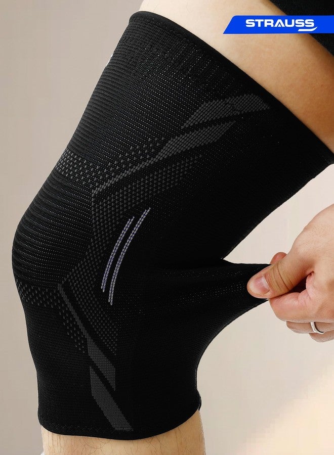 STRAUSS Sports Knee Caps For Women and Men | Knee Support Brace | Knee Cap for Athletes | Includes 1 Knee Support Brace - Image 2